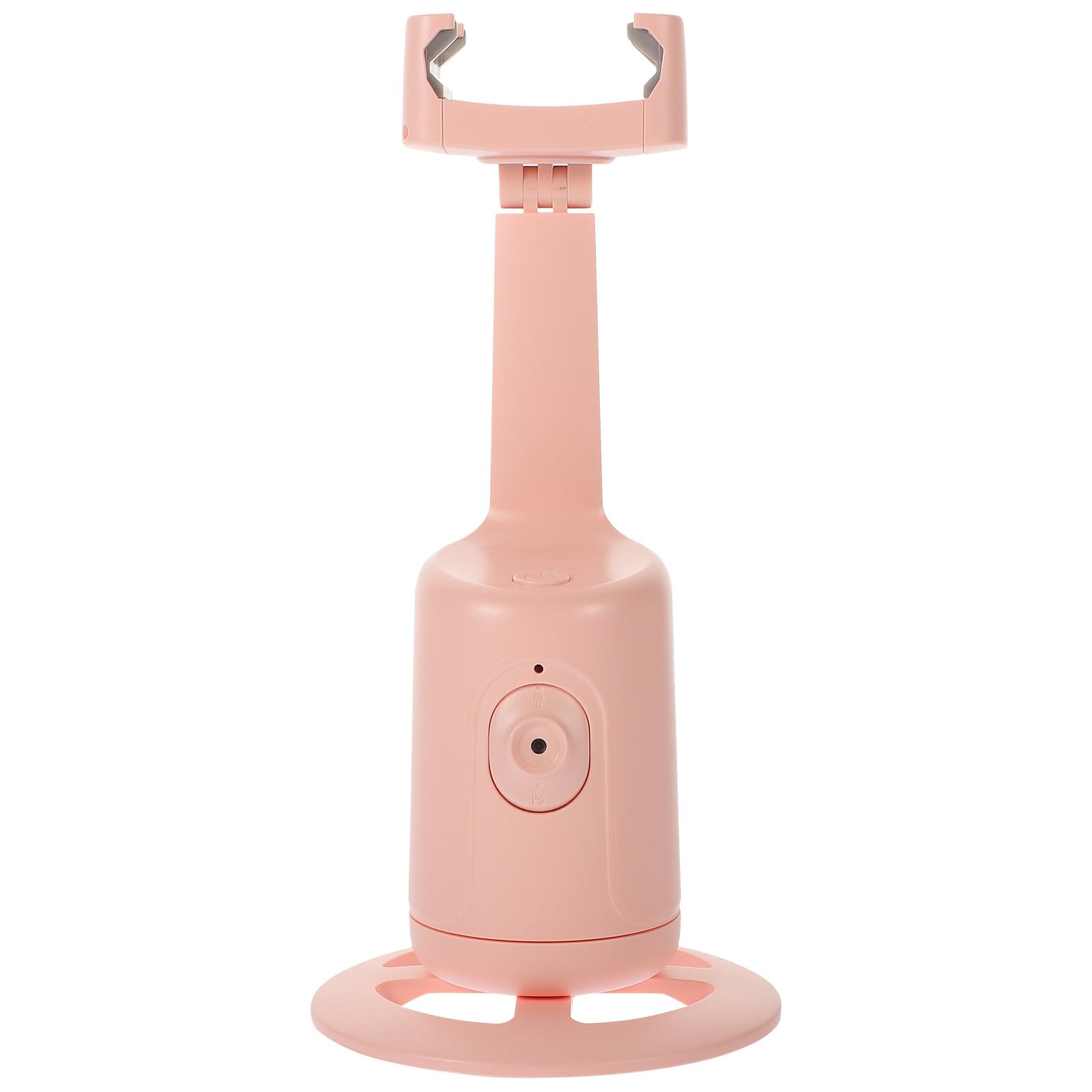 DOITOOL Soporte y Inteligente Móvil Teléfono para con en Reconocimiento Facial Rotación 360°, Material Abs y Batería de Litio Rosa para Transmisión Directo