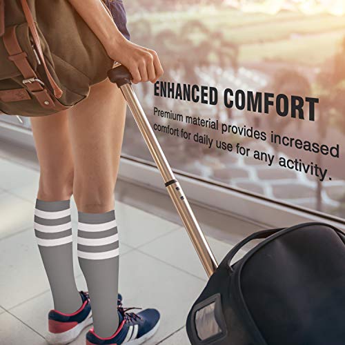 Image of NEWZILL Medical Compression Socks for Women & Men, 20-30 mmHg Knee-High Support for Circulation, All-Day Comfort for Work Travel Running Cycling and Fitness