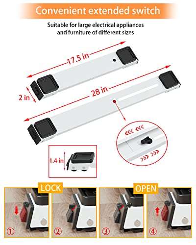image for Heavy Duty Appliance Rollers,EWX Fourth Generation Extendable Applianc