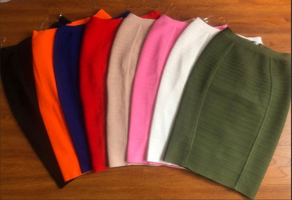 Gonne,Gonna Longuette da Donna Gonna A Tubino Aderente Elastica A Vita Alta in Maglia Grigia con Cerniera Gonne Lunghe al Ginocchio Arricciate alla Moda per Ragazze Ladies,L