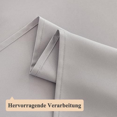 Moonooda Tischdecke Hellgrau Waschbar, 140X180cm Tischdecken Tischtuch aus Polyester, Leicht wasserabweisend mit Lotuseffekt… – Ansicht 4