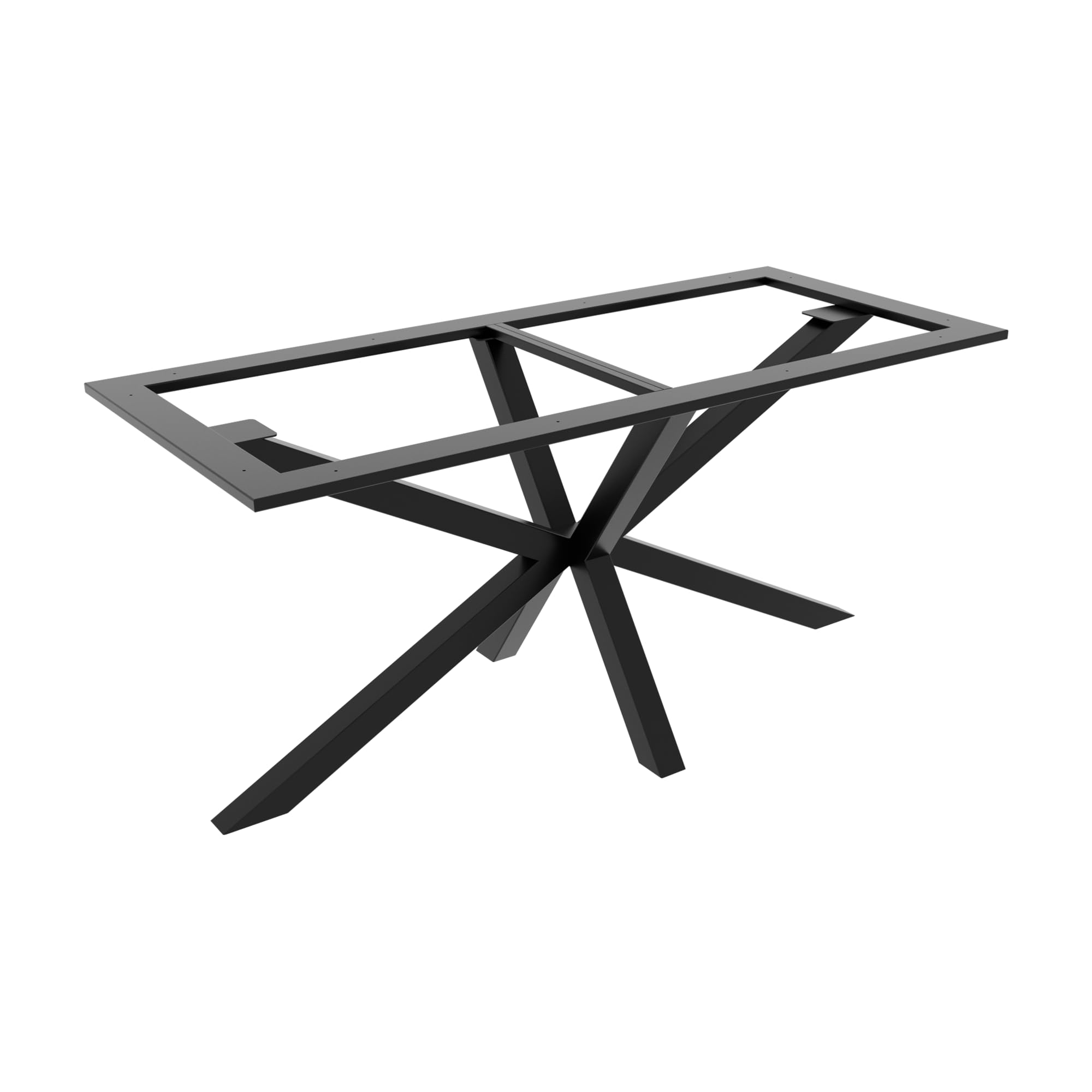Tischbein – Acamar Frame | Modernes spinnenförmiges Metall-Tischgestell | Schwarzes Stahlgestell im Industrie-Stil für Esszimmer und Büro | 160x70x74 cm