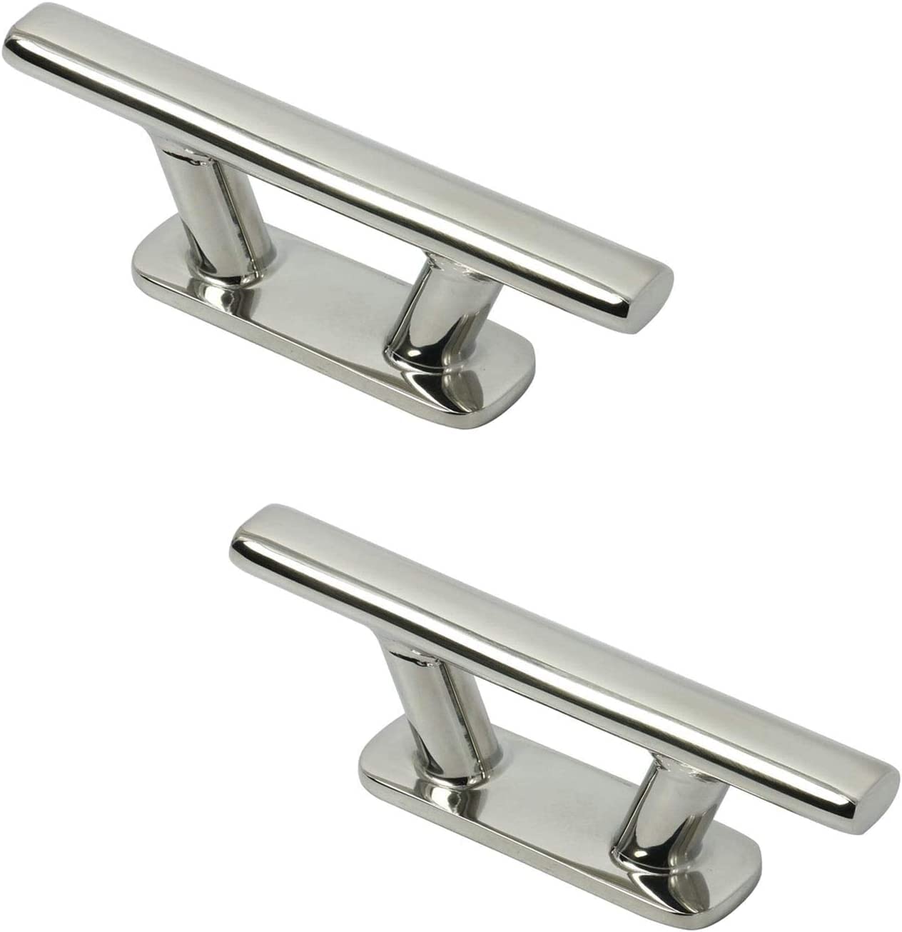 2 PZ 6 "8 '' 10 '' 12 '' In Acciaio Inox Heavy Duty Elegante Ovale Ormeggio Tacchetta Bollard per Marine Boat Trailer Corda di ormeggio Tacchetta