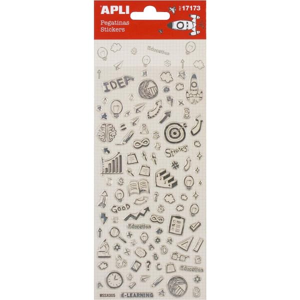 APLI Kids - Hoja De Pegatinas Símbolos E Ideas Apli