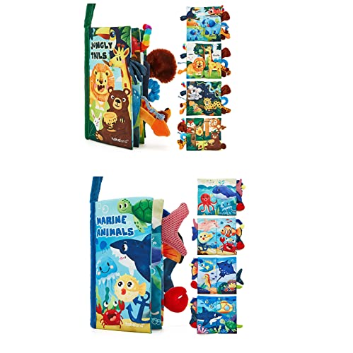 Image of Baby Books 0-6 Months,Infant Tummy Time Toys High Contrast Sensory Baby Toys 6 to 12 Months Touch Feel Book Gift Christmas Stocking Stuffers for Boys Girls 0-3 Months Book Early Learning Stroller Toy