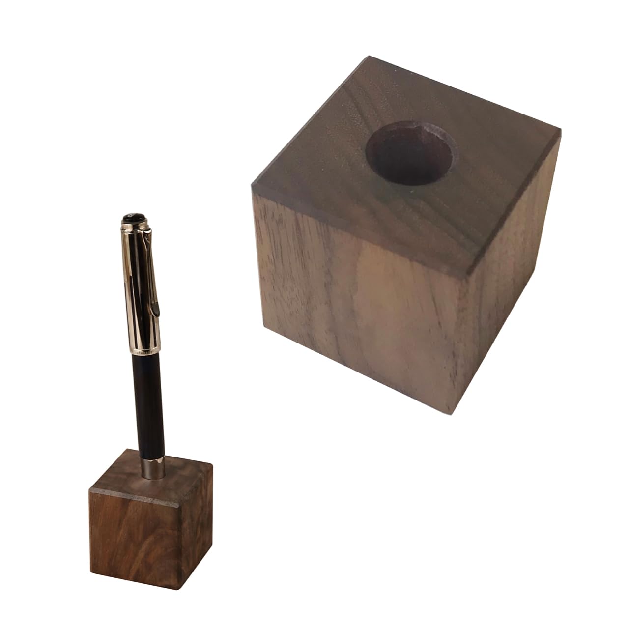 KATOMOKU 積み木 ペンたて ブラウン Ploom TECH スタンドにも km-29WA 45×45×45mm 木製 ウォールナット