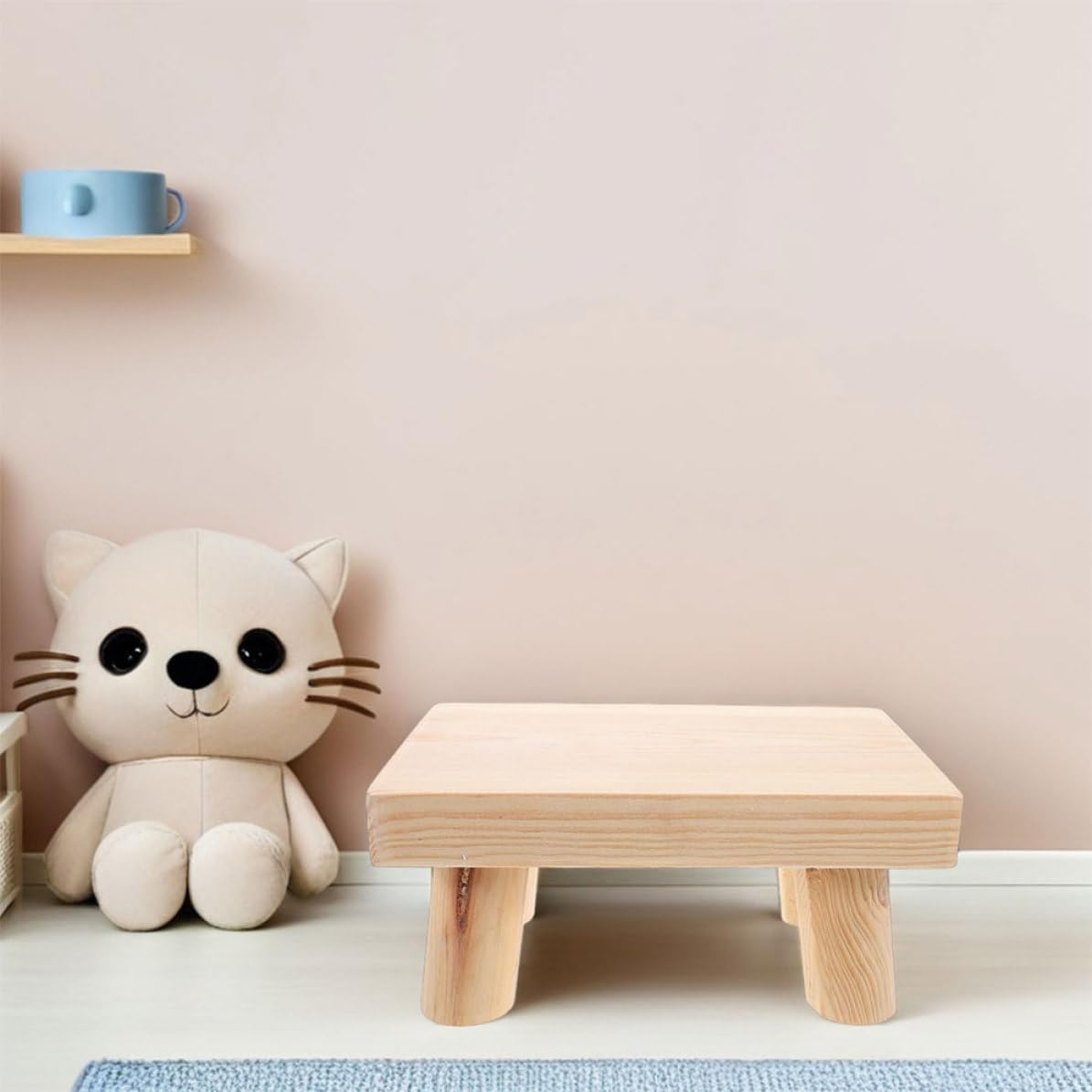 Toddmomy 2 Piezas Taburete Infantil Pequeño de Madera Portátil Bebés
