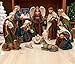 Nativity Scene Set, 11-Piece Holy Family Statue - 9”H Nativity Sets for Christmas Indoor, Resin Religious Christmas Figurines, Jesus Manger Ornament Tabletop Church Xmas Gift Home Decoration