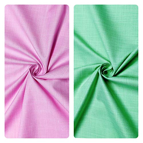 Image of JHABAK'S Unstitched Polycotton Giza Cotton Shirt Fabric For Men - Combo Pack of 2-1.60m Shirt Cloth Piece - 58 inch Width