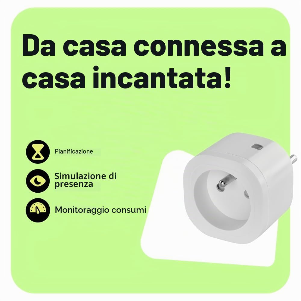 OMAJIN by Netatmo Presa Collegata (Tipo E) Programmabile, Monitoraggio dei Consumi, Controllo Remoto, Contatore di Energia, Spegnimento Differito, Nessun Hub Richiesto, WIFI 2.4 GHz/Bluetooth, 16A/3