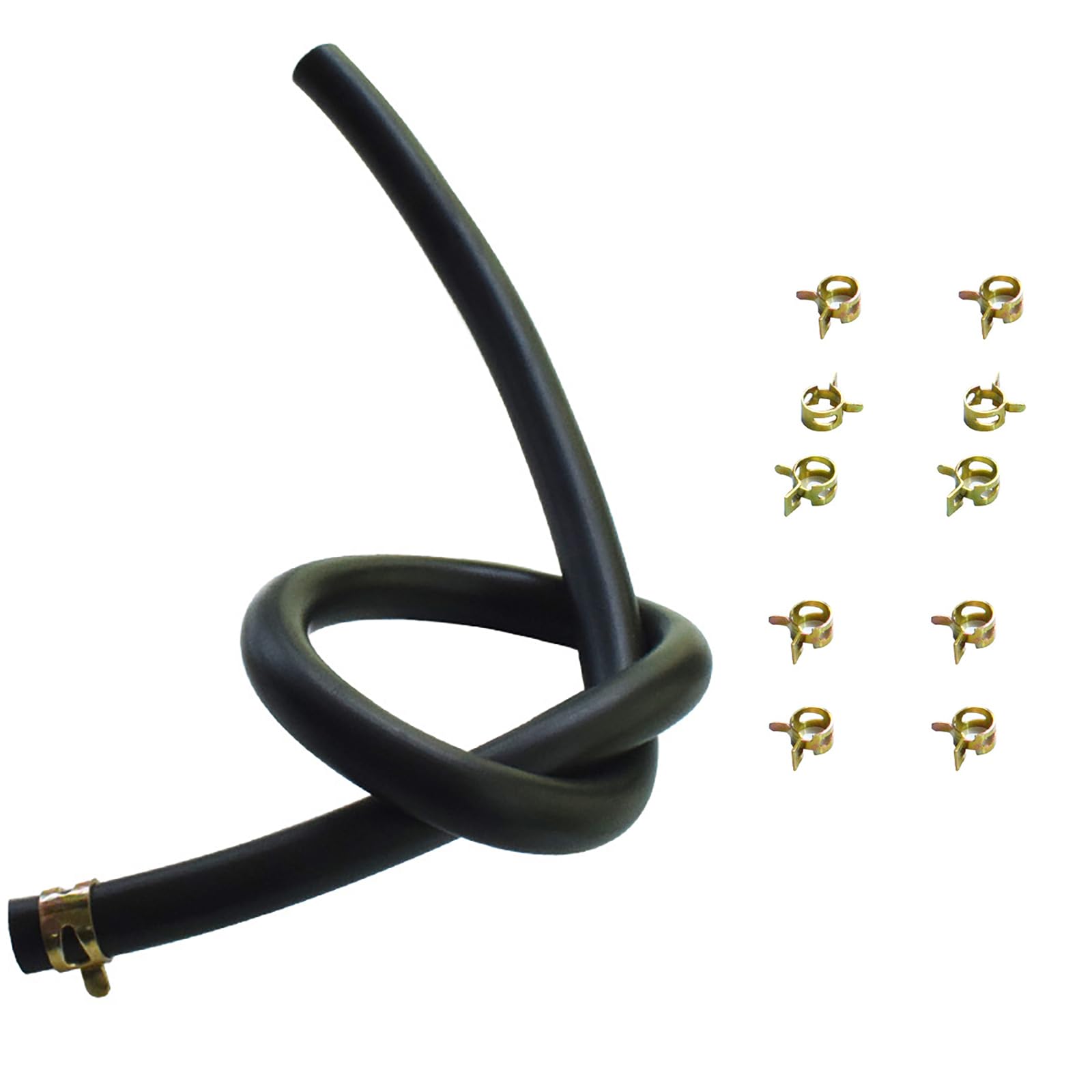 Tsophreniq Fuels Hose with 10 Clamps 7mm Inner Diameter Outboards Resistant for Car Motorcycle Boat Fuels Systems Outboards