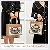 Mnsruu Burlap Jute Tote Bag Watercolor Nutcracker Reusable Grocery Shopping Bag Beach Tote Bag for Women Girls Bridesmaid Wedding School 25x25x18cm #5