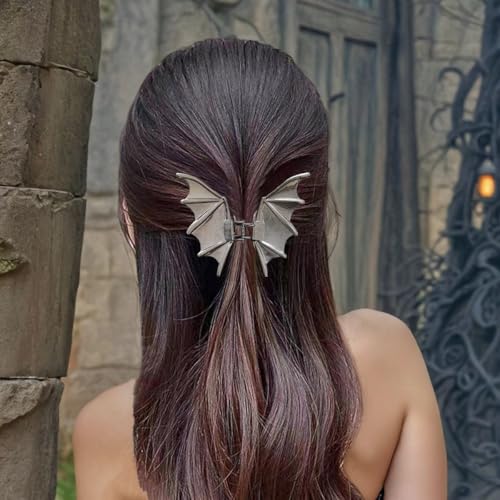 Pinzas negras con diseño de murciélago para cabello miniatura 3