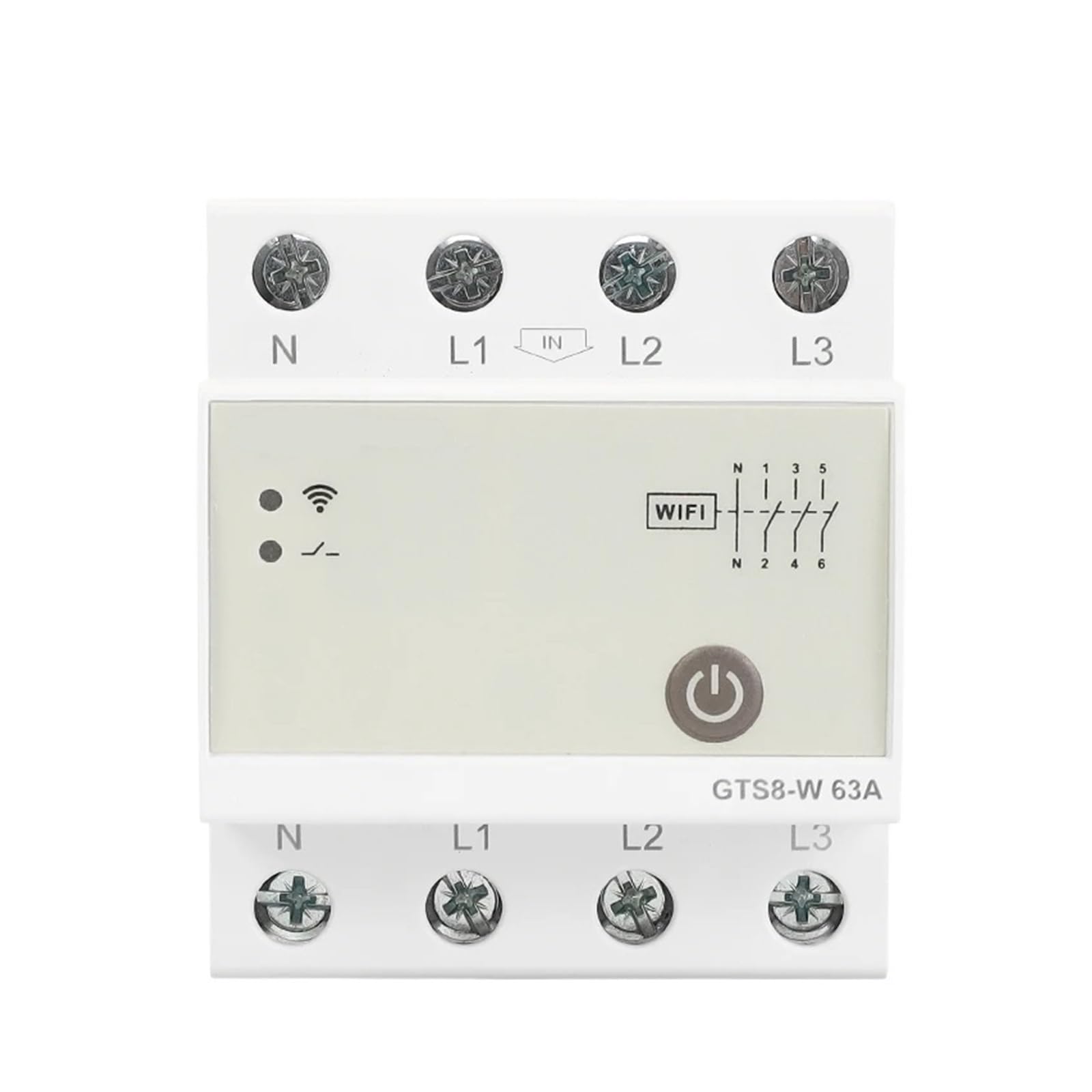 GTS8-W Smart Time Relay Switch 4P 63A 80A DIN Rail for Smart Home Wireless Remote Control Switch IDGTTLDF(GTS8-W-4P-80A)