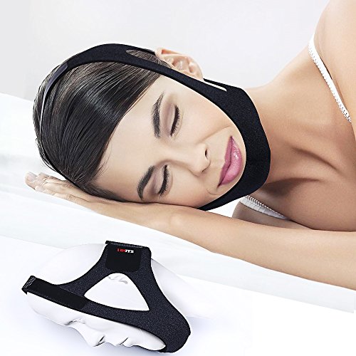 1DOT2 Anti Snoring Chin Straps Adjustabal CPAP Stop snoring Belt Relief Snore Device for Mouth Breathers, for Men and Women (S/M)
