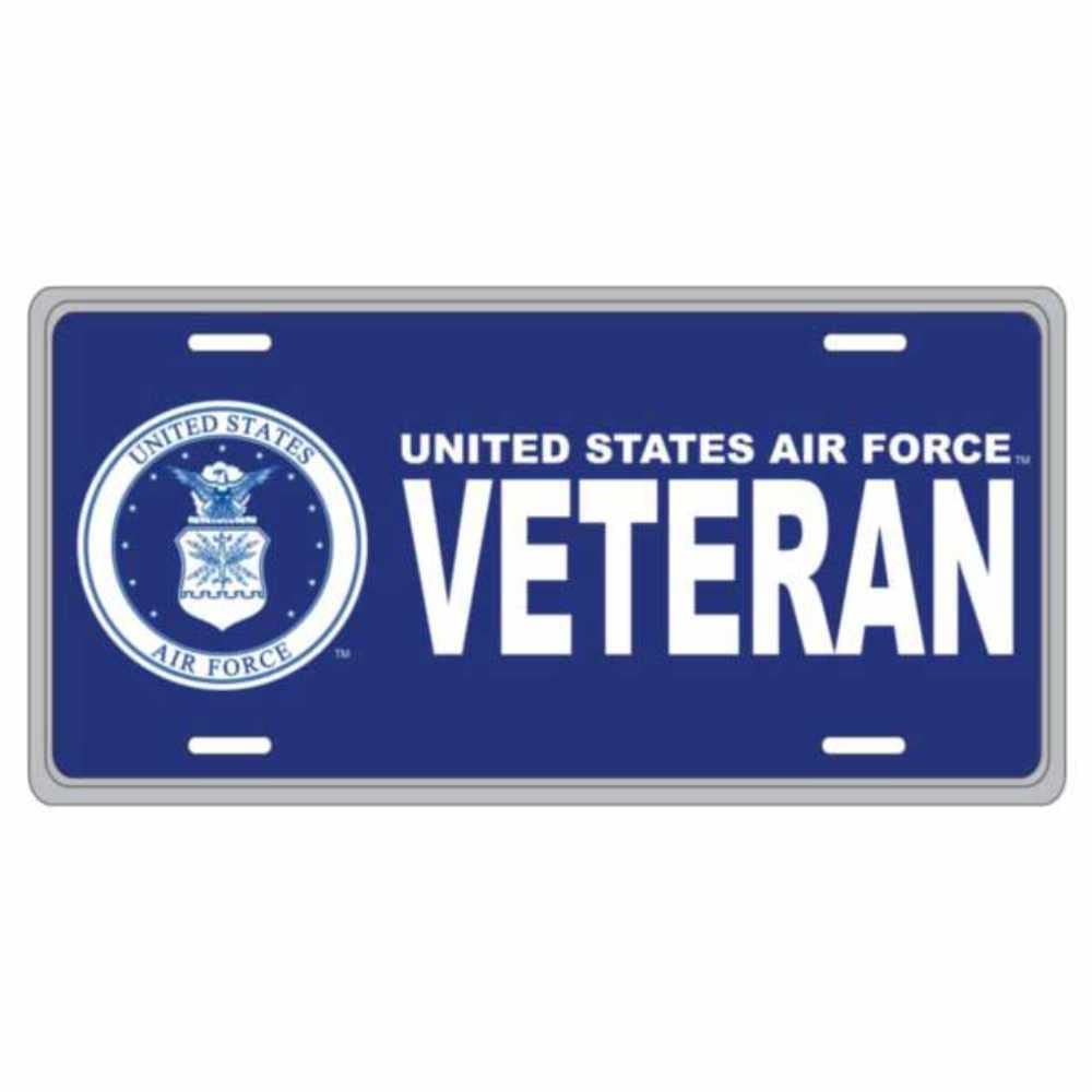 US Air Force Veteran License Plate Honor Country