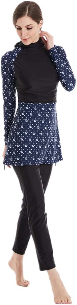 Modest Swimwear for Women Long Sleeve Swimsuit Burkini Modesty Swimming Costume Rash Guard Surfing Suit Beachwear