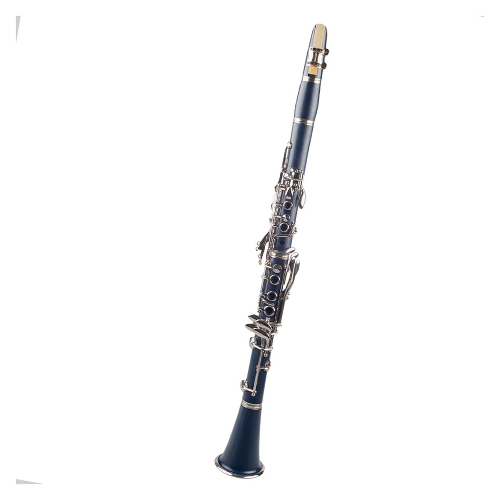 clarinetto Set di strumenti a fiato per clarinetto in Sib in resina rame-nichel blu nichelato a 17 tasti in ABS