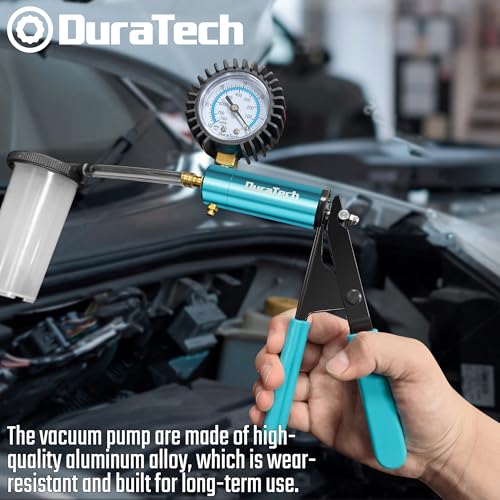 DURATECH 2 in 1 Brake Bleeder Kit, Brake Fluid Bleeder Kit with Metal Handheld Vacuum Pump, Ideal for Automotive, Organized in Portable Case - Image 5