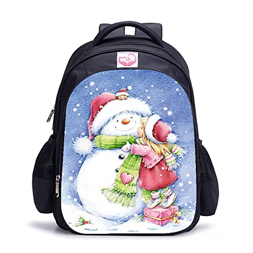 Sac à dos scolaire bonhomme de neige pour le collège et les sorties