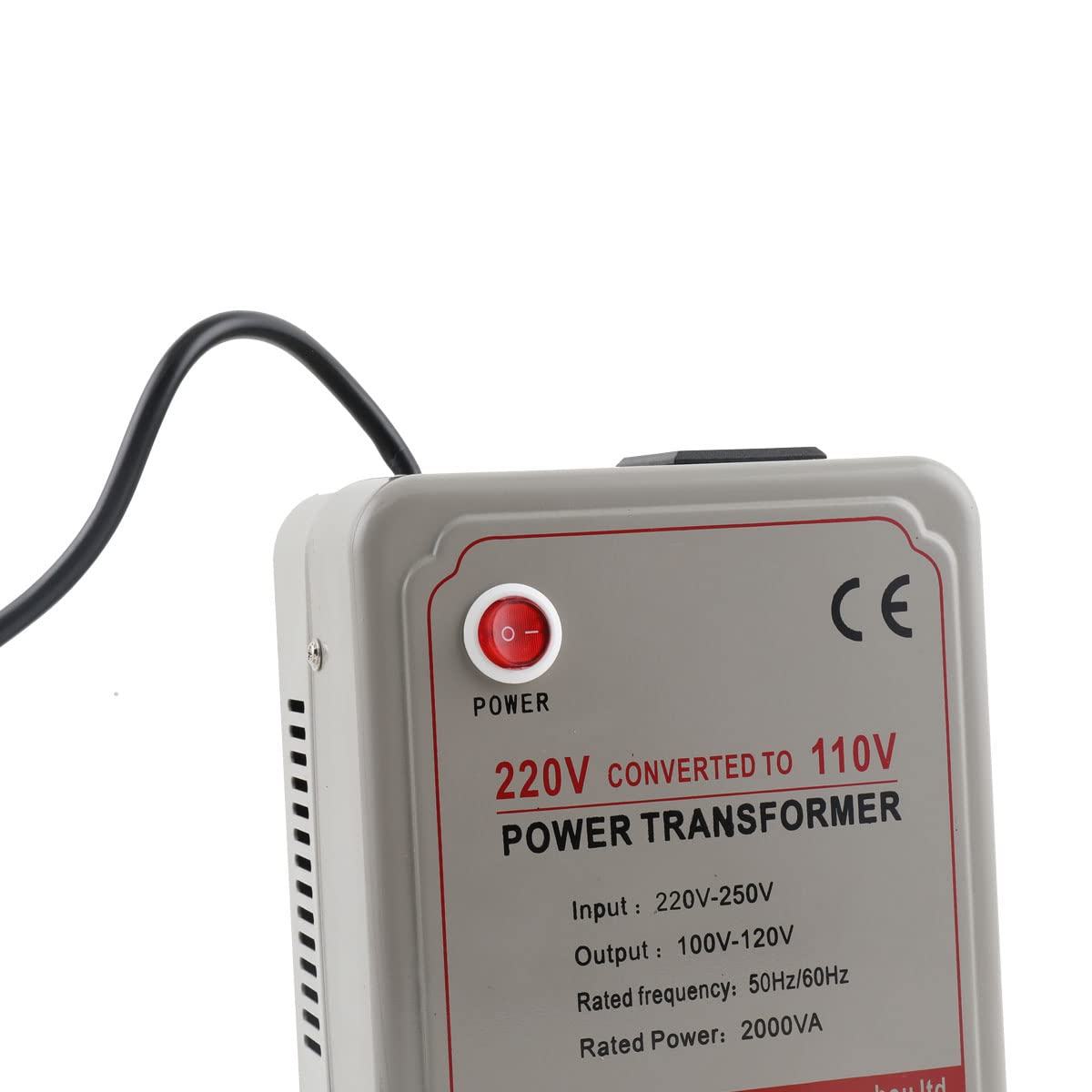 Trasformatore Step-down 2000VA 220V-250V a 100V-120V, Convertitore di Tensione Compatto con Protezioni Multiple per Viaggio e Dispositivi Elettronici