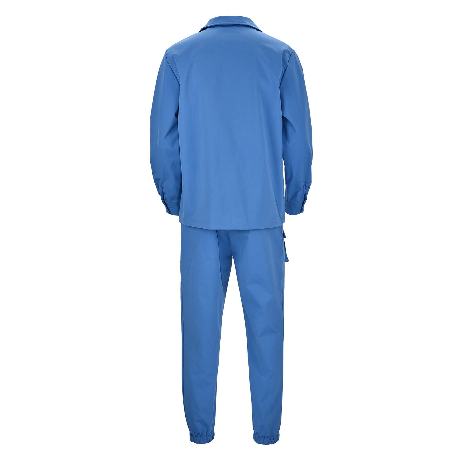 Uomo Set di Tuta Giacca con Bottoni e Pantaloni Cargo Jogging