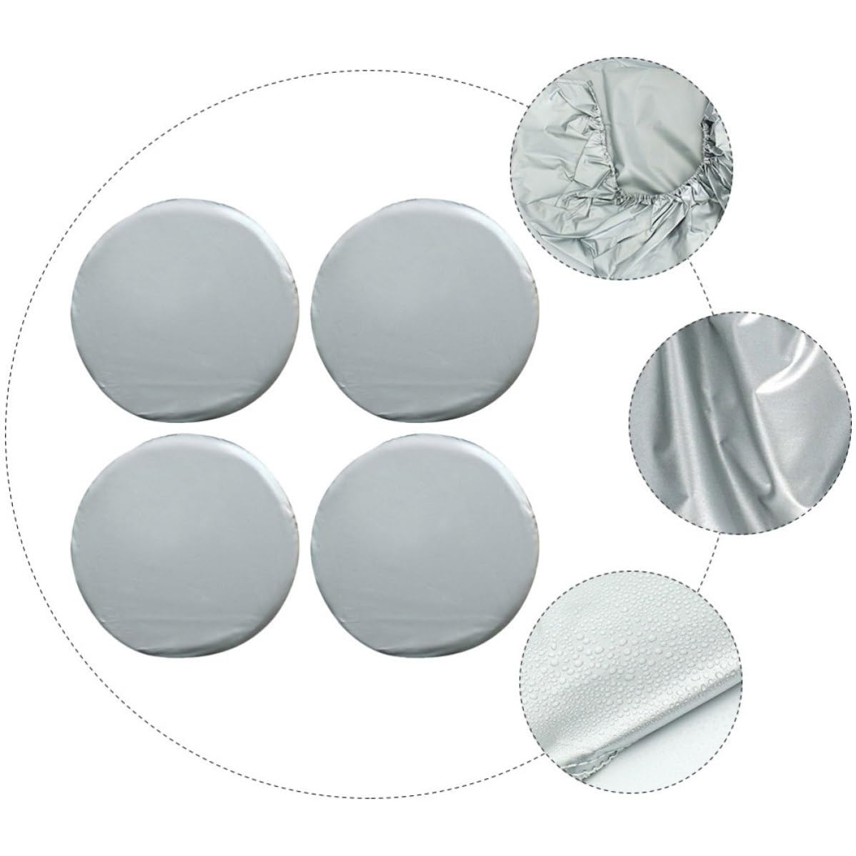 YARNOW Cubierta de neumático para Coche, Funda Protectora para Rueda de Repuesto, 4 Piezas, Impermeable, protección Solar, para neumáticos de Nieve