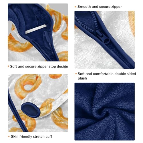 Pasta Girls Fleece Jacket Girls Fall Jacket Girls Zip Up Hoodie Girls Sherpa Jacket 2-10T3