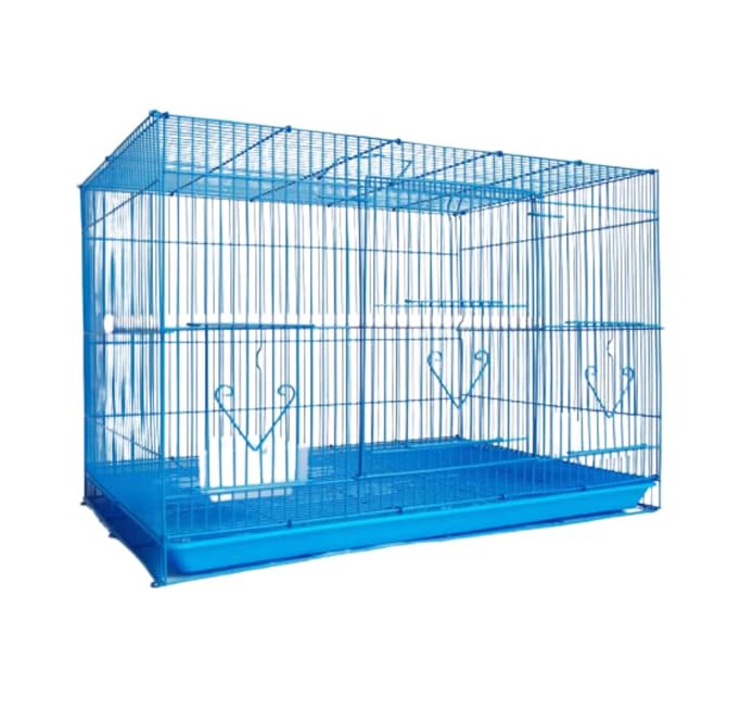 Animaux 18 Inch Blue Small Birds/Rabbit Cage with 1 Cuttlefish Bone Holder, Food and Water Cups, 1 Wooden Perche (B0C85YTQZP) Amazon Price History, Amazon Price Tracker