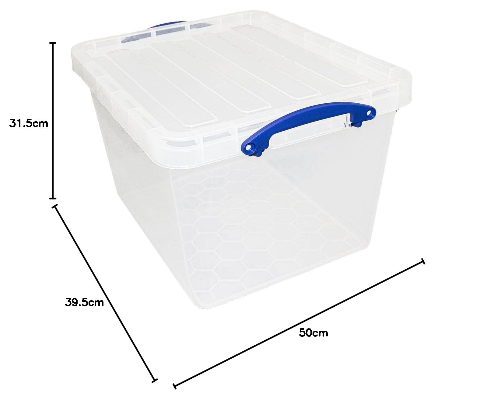 Really Useful Box 40 Litre Plastic Storage Box Clear (Pack