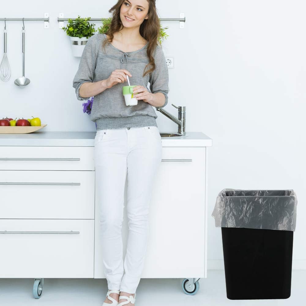 13 Gallon Kitchen Trash Bags, White Trash Bin Bags, 150 Counts/6 Rolls