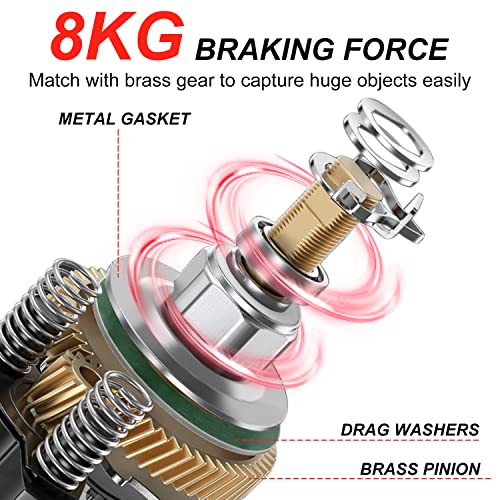 Image of Sougayilang Baitcasting Fishing Reel, 8:1 High Speed Gear Ratio Super Smooth and Powerful Low Profile Baitcaster Reel with Maganic Brake System for Freshwater,Saltwater Best Gifts