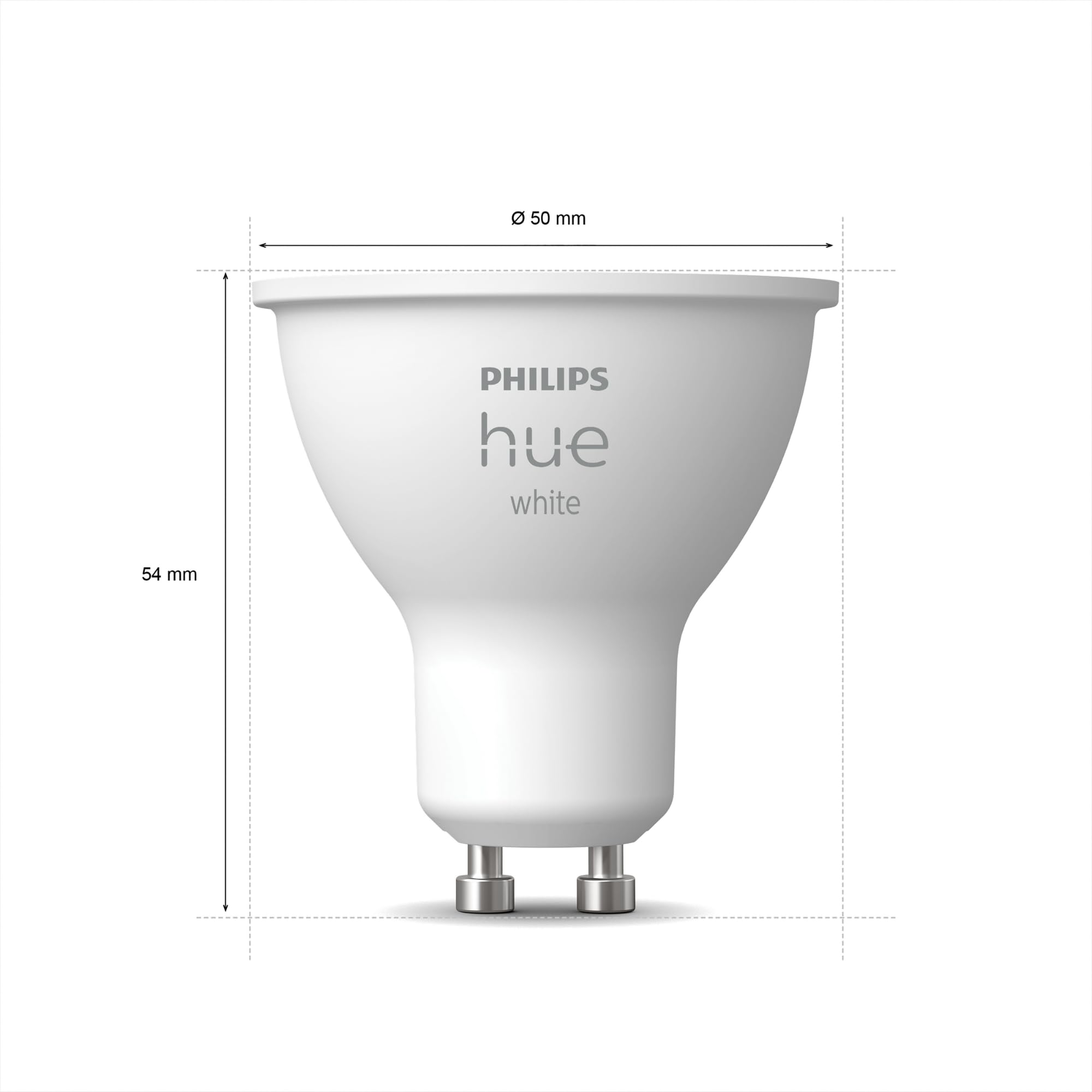 Philips Hue Vorteilspaket - GU10 - mit 4 Spots - Warmweißes Licht - Hue White