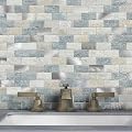 M MOFIT Peel and Stick Brick Backsplash for Kitchen,Back Splash for Bathrooms Walls Tiles Waterproof(10sheets,Blue Gray)