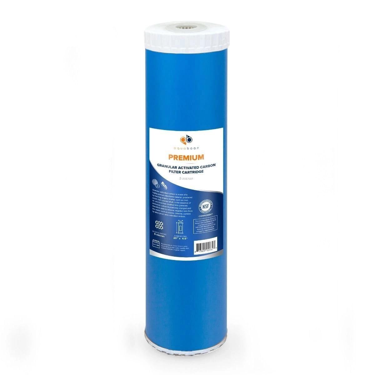 Aquaboon Premium Cartouche de rechange pour filtre à eau 5 microns 50,8 x 11,4 cm