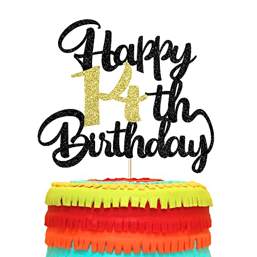 Image of 14th Happy birthday cake topper happy birthday cake decoration 14th birthday party decoration gift plugin (14)
