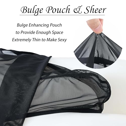 Mens Split Sides Underwear Sheer Sexy Men Thong Bulge Enhancing Pouch G-String Underwear T-Back2