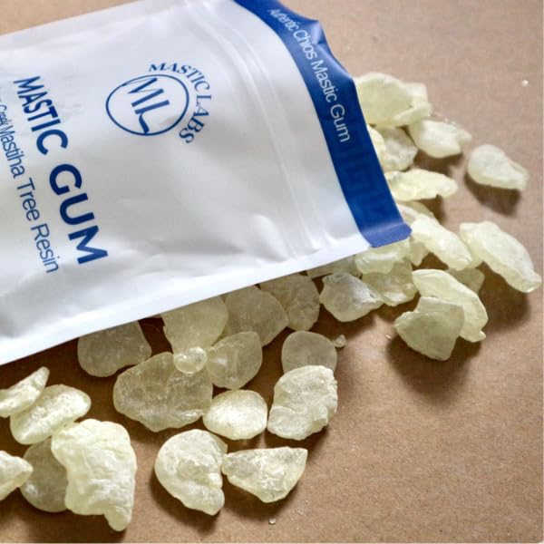 Mastic LabsPure Greek Mastic Resin Chios Tears Μαστίχα Greece (Pistacia Lentiscus) | Fresh & Premium Quality | Large Tears (40g)
