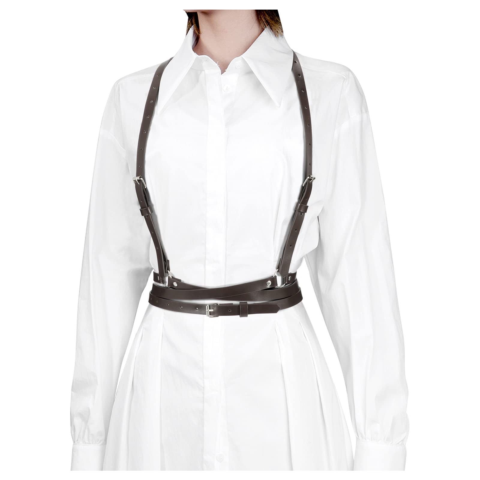 Women’s Elastic Costume Waist Belt Lace-up Tied Waspie Corset Belts for Women by JASGOOD