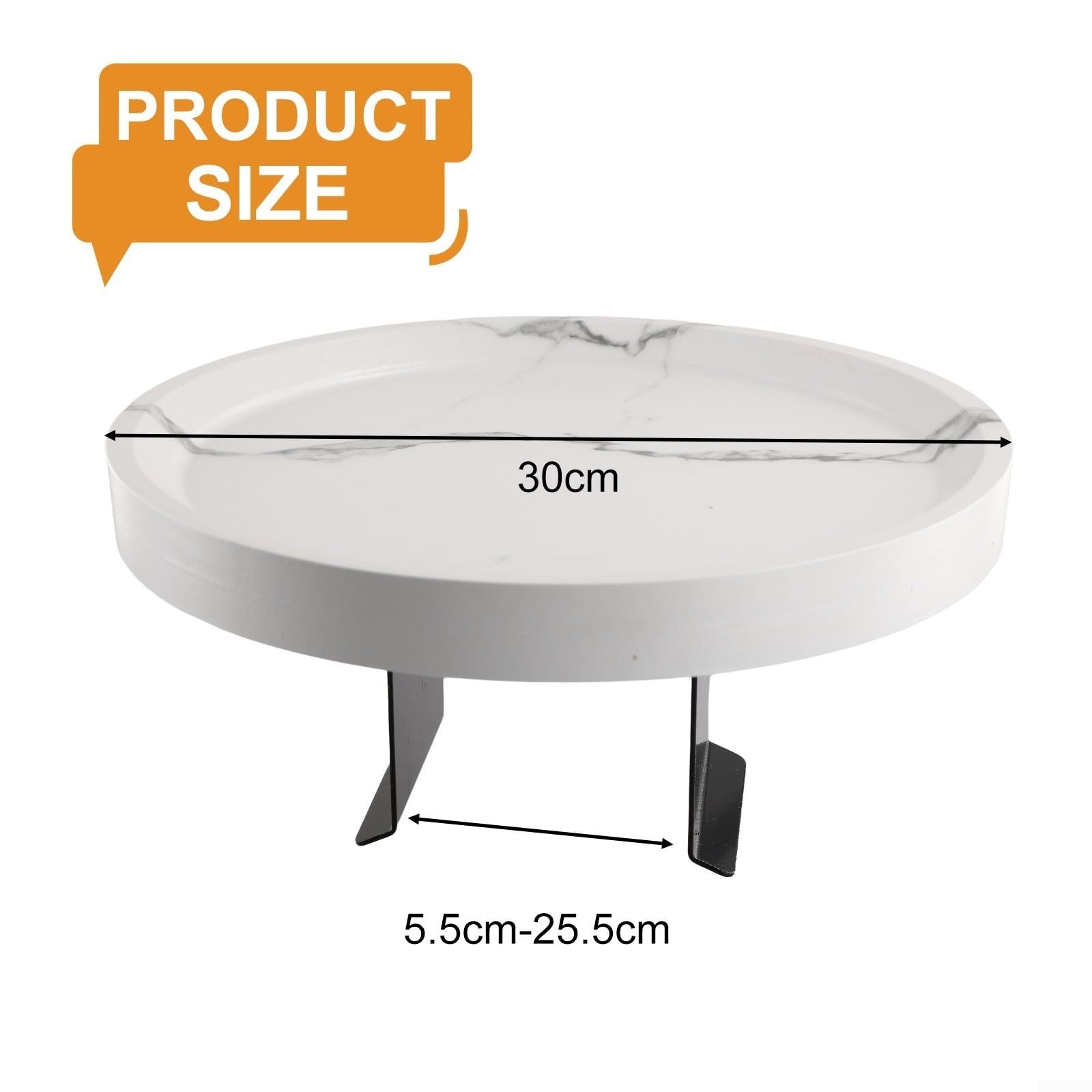 Bandeja ajustable para brazo de sofá, con clip, de madera, soporte para bebidas, diseño antideslizante para mando a distancia, perfecto para reposabrazos de sofá, color blanco