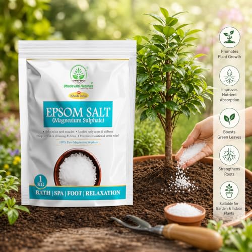 Image of Khadi Premium Grade Pure Epsom Salt for Muscle Pain Relief, Stress Reduction & Detox | 100% Pure Magnesium Sulfate Bath Soak for Relaxation, Skin Care & Foot Spa - 1KG