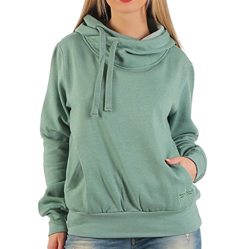 89J1 Finchgirl Lady Hood F1021 Damen Pullover Hoody Kapuzen Hellgrün Gr S