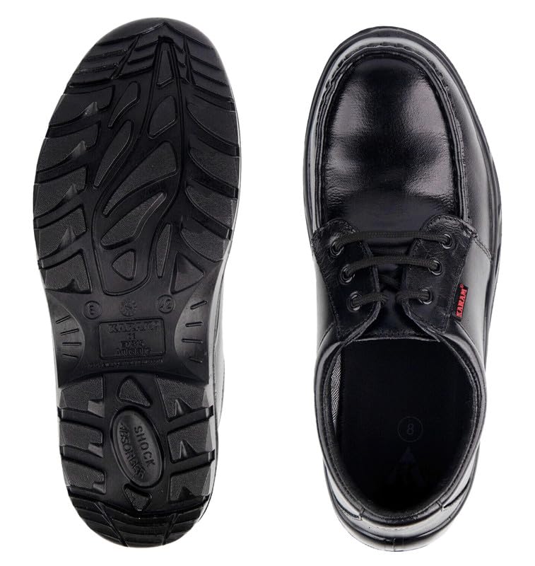 Image of Karam FS71 Black Safety Shoes for Men | Antistatic, Antislip, Oil & Heat Resistant | Single Density with Fiber Toe | Size-05