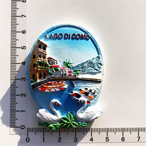 Imán Decorativo de Resina Lake Como Italia 4.8x6.5 cm miniatura 5