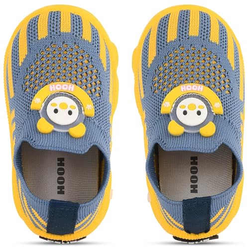Image of HOOH Baby Walking Shoes with Whistle Sound, Slip-on Knit Breathable Shoes for Baby Boys & Girls Upto 0 Months to 24 Months