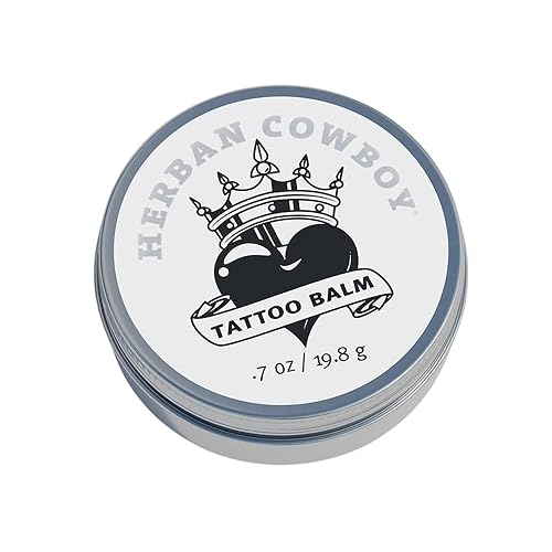 Herban Cowboy Bálsamo para tatuajes, tamaño de viaje, mejorado con ingredientes a base de plantas, vegano, no graso, no arenoso
