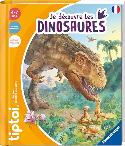 Ravensburger - tiptoi® - Livre interactif - Je découvre les dinosaures - Jeu éducatif électronique, sans écran - A partir de 4 ans - version française -...