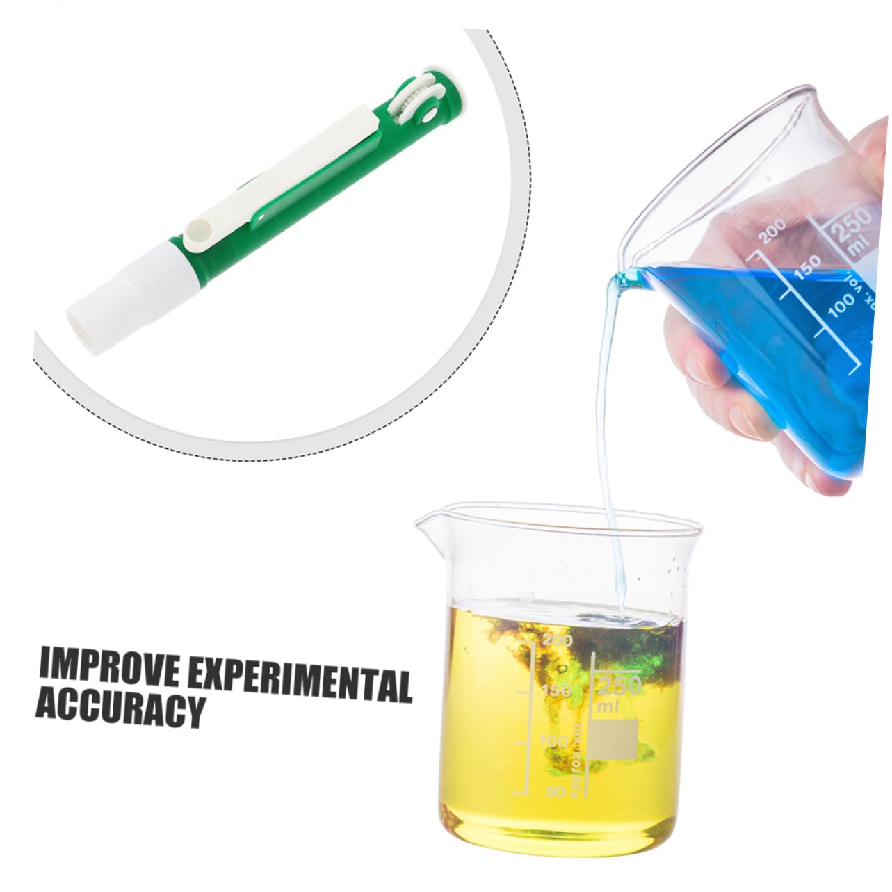 Set de 3 Bombas para Pipetas de Plástico Control de Precisión, Capacidad 2ml, 10ml y 25ml, para Aplicaciones y Tareas de Laboratorio