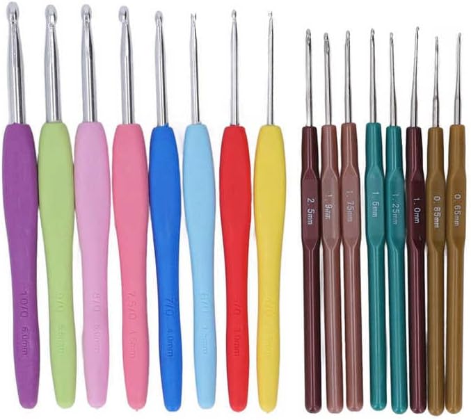 Crochet Needle Crochet Hook Set Comfortable Grip for Kids for Mother for Grandma