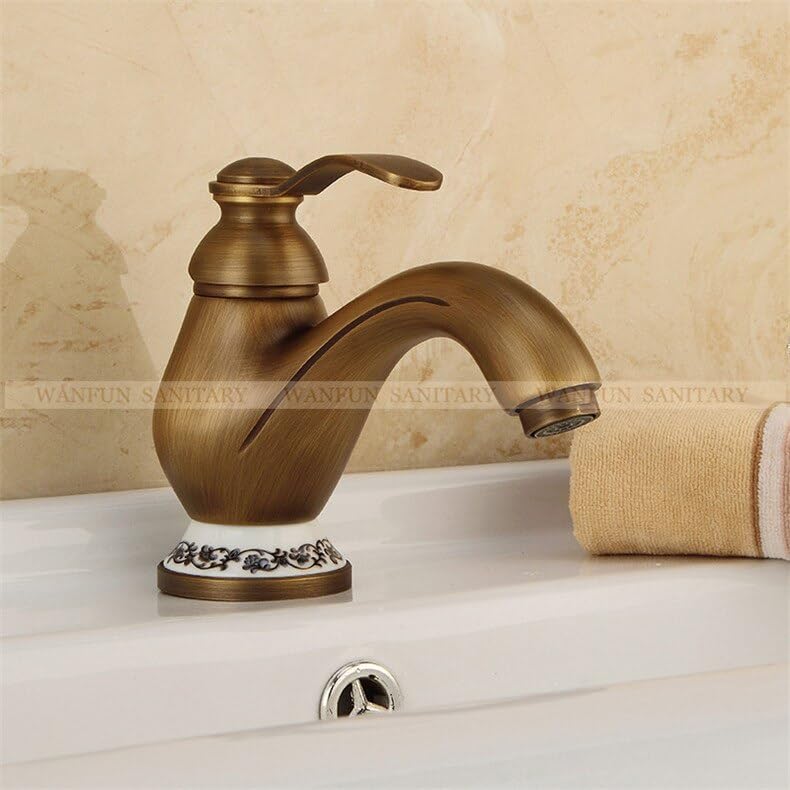 Robinets de lavabo vintage pour créer une ambiance spa chaleureuse dans vos WC